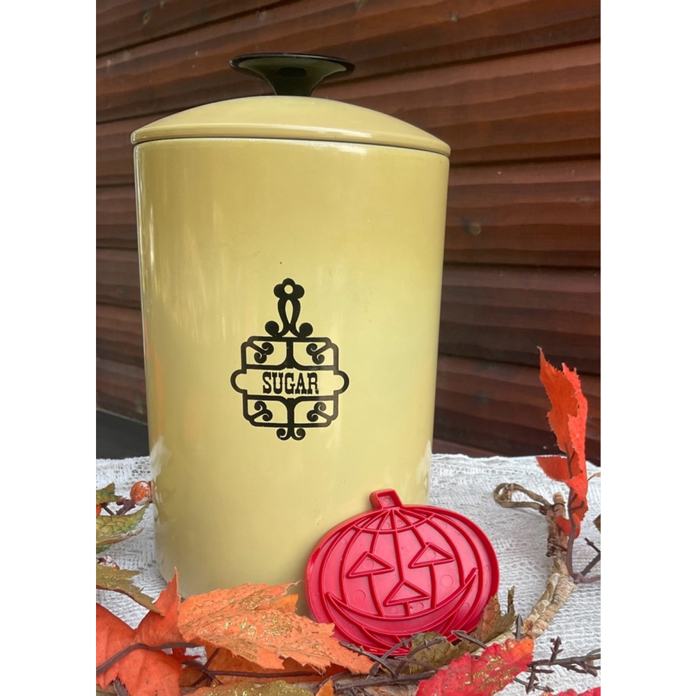 West Bend Yellow Sugar Canister Kitchen Storage